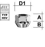 Παξιμάδι Τροχού  M12X1,5 / Κωνικό 60° / Κλειδί 19 - (M1215KEONP)