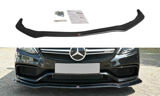 Spoiler / Χειλάκι εμπρός προφυλακτήρα Maxton Design Mercedes Benz C-Class S205 63AMG Estate Μαύρο Γυαλιστερό - (ME-C-205-AMG-ES-FD1G)