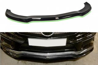 Spoiler / Χειλάκι εμπρός προφυλακτήρα Maxton Design Mercedes Benz CLA 45 AMG C117 Μαύρο Γυαλιστερό - (ME-CLA-117-AMG-FD1G)