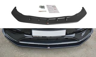 Spoiler / Χειλάκι εμπρός προφυλακτήρα Maxton Design Mercedes Benz CLA A45 AMG C117 Facelift Μαύρο Γυαλιστερό - (ME-CLA-117F-AMG-FD1G)