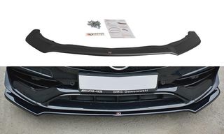 Spoiler / Χειλάκι εμπρός προφυλακτήρα Maxton Design Mercedes Benz CLA A45 AMG C117 Facelift Μαύρο Γυαλιστερό - (ME-CLA-117F-AMG-FD2G)