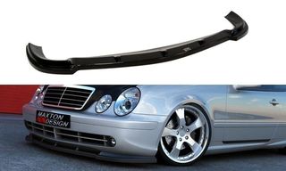 Spoiler / Χειλάκι εμπρός προφυλακτήρα Maxton Design Mercedes Benz CLK W208 Μαύρο Σαγρέ - (ME-CLK-208-AMG-FD1T)