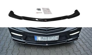 Spoiler / Χειλάκι εμπρός προφυλακτήρα Maxton Design Mercedes Benz Benz E63 AMG W212 Μαύρο Σαγρέ - (ME-E-212-AMG-FD1T)