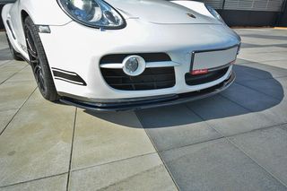 Spoiler / Χειλάκι εμπρός προφυλακτήρα Maxton Design PORSCHE CAYMAN S 987C Μαύρο Σαγρέ - (PO-CA-S-987-FD2T)