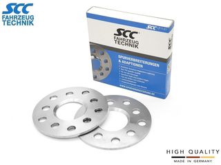 5mm Αποστάτες Τροχών SCC - Καρέ: 4x114,3 + 105-4 - Κέντρο: Φ67,1 mm - Al 6065 - Ανοδιωμένο - 2 Tμχ. - (10253E)