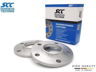 10mm Αποστάτες Τροχών SCC - Καρέ: 5x120 -  Κέντρο: Φ72.6mm - Al 7075 - Ασημί - 2 Tμχ. - (12124)