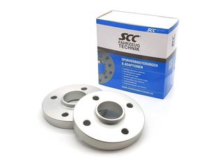20mm Αποστάτες Τροχών Με Χειλάκι SCC - Καρέ: 4x100 - Κέντρο: Φ56,6  mm - Al 6065 - Ανοδιωμένο - 2 Tμχ. - (12176E)