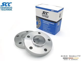 25mm Αποστάτες Τροχών Με Χειλάκι SCC - Καρέ: 5x114,3 - Κέντρο: Φ66,1 mm - Al 7075 - Ασημί - 2 Tμχ. - (12239)