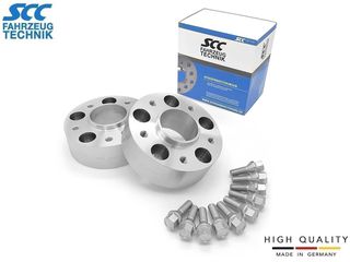 50mm Αποστάτες Τροχών SCC - Καρέ: 5x120 - Κέντρο: Φ72,6 mm - Al 7075 - Ασημί - 2 Tμχ. - (13211S)