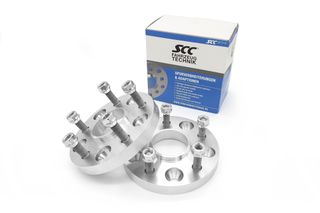 15mm Αποστάτες Τροχών SCC - Καρέ: 5x108 - Κέντρο: Φ63,4 mm - Al 7075 - Ασημί - 2 Tμχ. - (14763S)