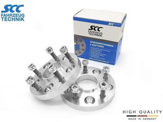 20mm Αποστάτες Τροχών SCC - Καρέ: 5x127 - Κέντρο: Φ71,5 mm - Al 7075 - Ασημί - 2 Tμχ. - (14768S)
