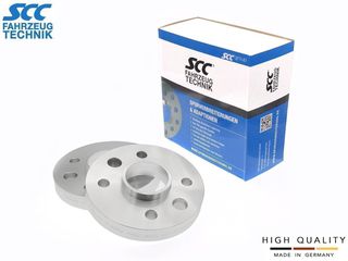 20mm Αποστάτες Τροχών Με Χειλάκι SCC Διπλού - Καρέ: 4x98 + 2 - Κέντρο: Φ58,1 mm - Al 7075 - Μαύρο - 2 Tμχ. - (12106)