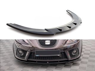 Spoiler / Χειλάκι Εμπρός Προφυλακτήρα Maxton Design Seat Leon (1P) Cupra FR (2005-2009) - Preface - Μαύρο Γυαλιστερό - (SE-LE-2-FR-FD1G)