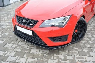 Spoiler / Χειλάκι προφυλακτήρα Maxton Design Seat Leon μαύρο γυαλιστερό - (SE-LE-3-FR-FD1G)