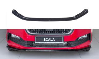 Spoiler / Χειλάκι εμπρός προφυλακτήρα Maxton Design Skoda Scala Μαύρο Σαγρέ - (SK-SC-1-FD3T)