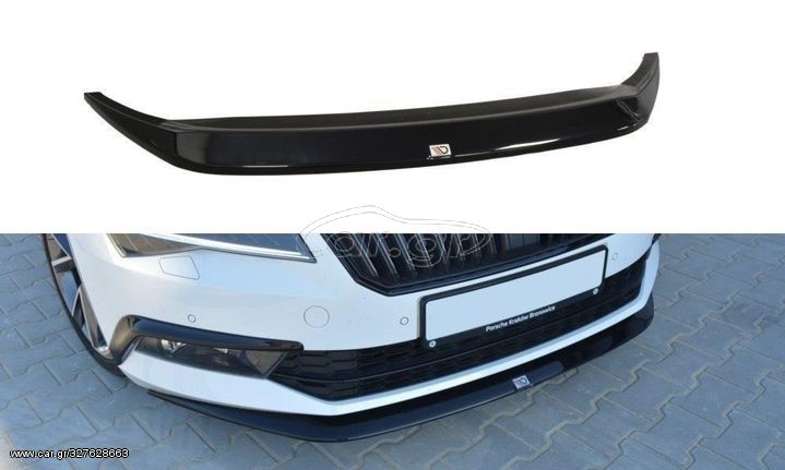 Spoiler / Χειλάκι εμπρός προφυλακτήρα Maxton Design Skoda Superb Mk3 Carbon Look - (SK-SU-3-FD1C)