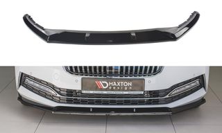 Spoiler / Χειλάκι εμπρός προφυλακτήρα Maxton Design Skoda Superb Mk3 FL Carbon Look - (SK-SU-3F-FD2C)