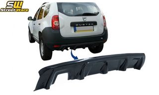 Splitter / Διαχύτης πίσω προφυλακτήρα DACIA Duster 4x4 / 4x2 (2010-2017) Piano Black (SPRBDDPB)