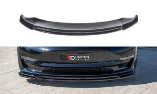 Spoiler / Χειλάκι εμπρός προφυλακτήρα Maxton Design Tesla Model 3 Μαύρο Σαγρέ - (TE-MODEL3-1-FD2R+FD2T)