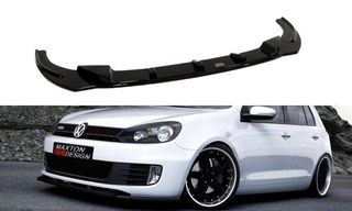 Spoiler / Χειλάκι εμπρός προφυλακτήρα Maxton Design VW GOLF VI GTI Μαύρο Σαγρέ - (VW-GO-6-GTI-FD1T)