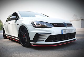 Spoiler / Χειλάκι εμπρός προφυλακτήρα Maxton Design VW GOLF Mk7 GTI CLUBSPORT Carbon Look - (VW-GO-7-GTI-CS-FD1C)