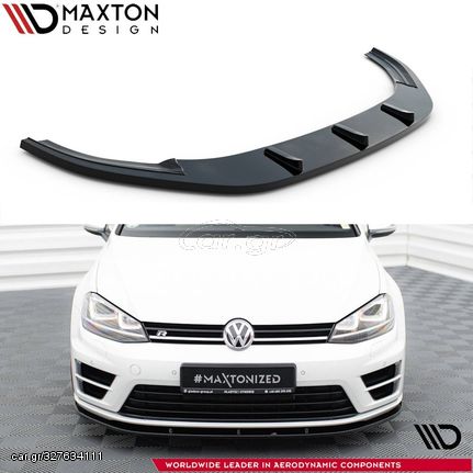 Spoiler / Χειλάκι εμπρός προφυλακτήρα Maxton Design VW GOLF 7 R Μαύρο Γυαλιστερό - (VW-GO-7-R-FD1G)