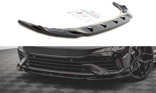 Spoiler / Χειλάκι εμπρός προφυλακτήρα Maxton Design Volkswagen Golf 8 R - Mαύρο Γυαλιστερό - (VW-GO-8-R-FD4G)