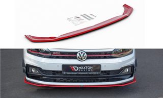 Spoiler / Χειλάκι εμπρός προφυλακτήρα Maxton Design VW Pολο MK6 GTI - Carbon Look - (VW-PO-6-GTI-FD2C)