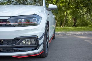 Spoiler / Χειλάκι εμπρός προφυλακτήρα Maxton Design VW POLO MK6 GTI Carbon Look - (VW-PO-6-GTI-FD5C)