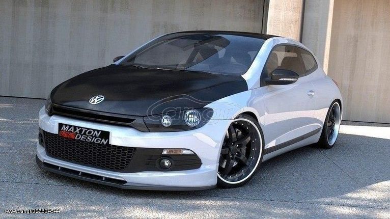 Spoiler / Χειλάκι εμπρός προφυλακτήρα Maxton Design VW SCIROCCO R-LINE Μαύρο Σαγρέ - (VW-SC-3-RLINE-FD1T)