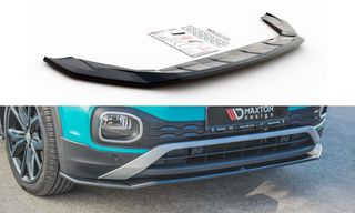 Spoiler / Χειλάκι εμπρός προφυλακτήρα Maxton Design VW T-Cross Carbon Look - (VW-TCROSS-1-FD1C)