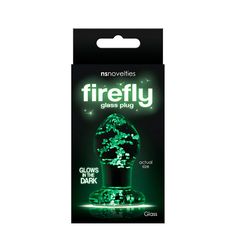 Γυάλινη Πρωκτική Σφήνα Firefly Glass Plug Small Διάφανη Φωσφοριζέ
