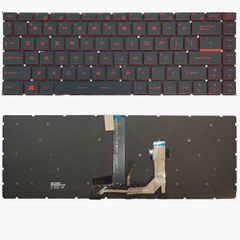Πληκτρολόγιο Laptop Keyboard for MSI GS65 8SE 8SG 8SF Stealth GS65VR MS-16Q2 MS-16Q1 NSK-FDDBN 1D 9Z.NEVBN.D1D US layout Red Characters with Backlight OEM(Κωδ.40783USNOFRBLRED)