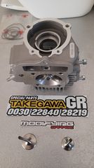 Κεφαλές takegawa SUPER HEAD+R TWIN SPARK 2sm / 4sm 2 mpouzi gia honda c50 glx dax chaly astrea z50j Z50R monkey skyteam Jincheng JC50 MODIFYING GARAGE "since1993" TAKEGAWAGR - 4miniracingparts,gr