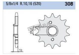 Γρανάζια κίνησης για YAMAHA XT 660R-X / APRILIA PEGASO 650 RK