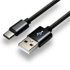 everActive cable USB-C 1m - Black, braided, quick charge, 3A - CBB-1CB-thumb-2