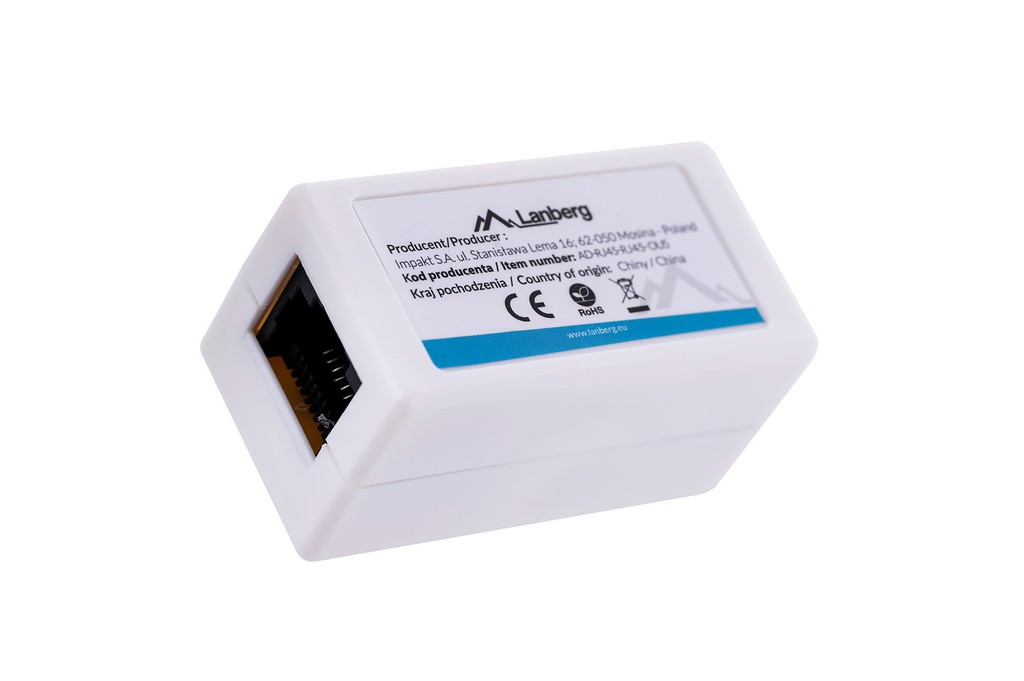 Lanberg AD-RJ45-RJ45-OU5 cable gender changer RJ-45 White