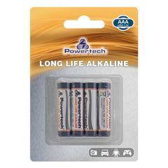 POWERTECH Long Life Αλκαλικές μπαταρίες PT-942, AAA LR03 1.5V, 4τμχ