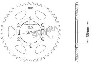 Γρανάζια τροχού για MODENAS DINAMIK 125 / KRISTAR 125 RK