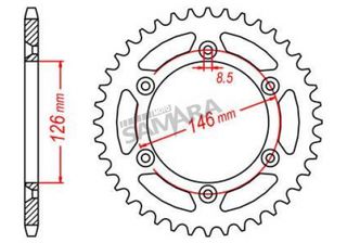 Γρανάζια τροχού για SUZUKI RM 250 / RMZ 450 RK