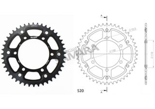 Γρανάζια τροχού για YAMAHA YZF R6/R1 / MT 09 / FZ-09 / FJ-09 / SUZUKI GSX-R 750/1000 / EX 250