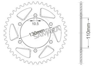 Γρανάζια τροχού για YAMAHA YZF R6/R1 / SUZUKI GSX-R 600/750/1000 RK