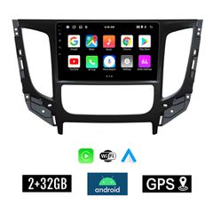 KIROSIWA 2+32GB FIAT FULLBACK μετά το 2016 CLIMA Android οθόνη αυτοκίνητου 2GB με GPS WI-FI (ηχοσύστημα αφής 9" ιντσών OEM Youtube Playstore MP3 USB Radio Bluetooth Mirrorlink εργοστασιακή, 4x60W, AUX