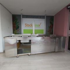 Λάντζα κλειστή inox, 275*60*83/95 εκ, με 5 γούρνες και πάσο αποστράγγισης. Μεταχειρισμένο. Ποιότητα & Τιμή Stockinox-thumb-14