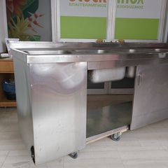 Λάντζα κλειστή inox, 275*60*83/95 εκ, με 5 γούρνες και πάσο αποστράγγισης. Μεταχειρισμένο. Ποιότητα & Τιμή Stockinox-thumb-7