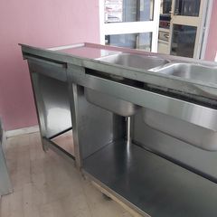 Λάντζα κλειστή inox, 275*60*83/95 εκ, με 5 γούρνες και πάσο αποστράγγισης. Μεταχειρισμένο. Ποιότητα & Τιμή Stockinox-thumb-9