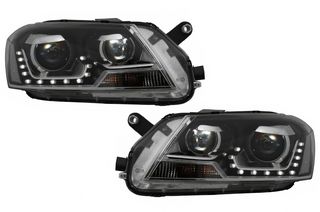 Full led μπροστινά φανάρια VW Passat 3C B7 (11/2010-10/2014) μαύρα FULL LED σε όλες τις σκάλες έτοιμα για τοποθέτηση