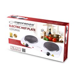 Esperanza EKH010W Adjustable electric cooker, 2 heating fields, white-thumb-3