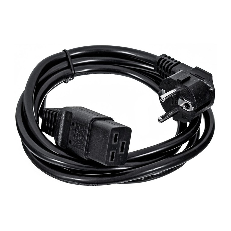 Gembird Schuko / IEC320 C19 Server Power Cable, 16A, 1.8m
