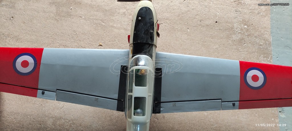 Πωλείται αερομοντέλο 64'' (1,63μ) ARF - BH44 Chipmunk (έτοιμο για πτήση)